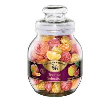 C&H Tropical Drops Sweet Jar 966g