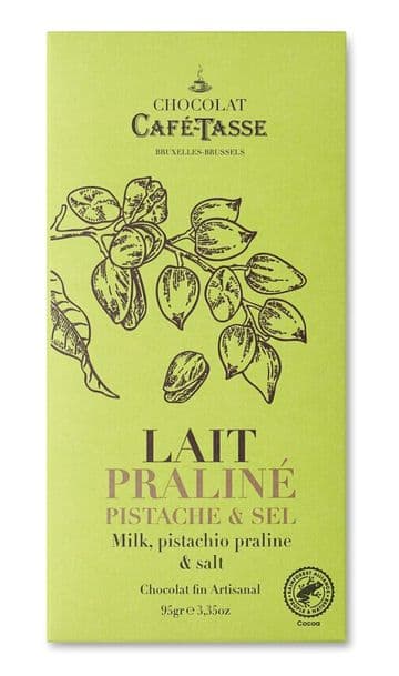 Cafe-Tasse Filled Bar, Pistachio Praline & Sea Salt 95g