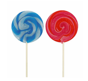 Candy Factory Coloured Swirly Pop Lolly 4" 10cm