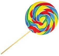 Candy Factory Rainbow Swirly Pop Lolly 4.75" 12cm