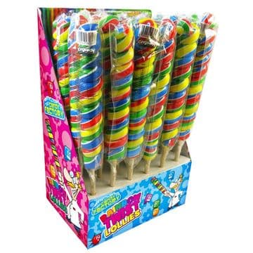 Candy Factory Rainbow Twist Pop Lolly 6" 15cm