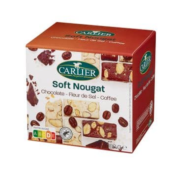 Carlier Soft Chocolate, Sea-Salt & Coffee Nougat 180g