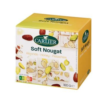 Carlier Soft Honey, Pistachio & Almond Nougat 180g