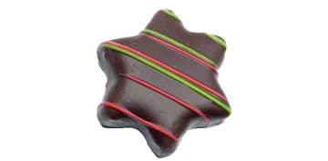 Dark Chocolate Christmas Marzipan Star
