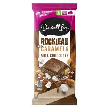Darrell Lea Rocklea Rd Caramel Bits Milk Chocolate Bar 160g