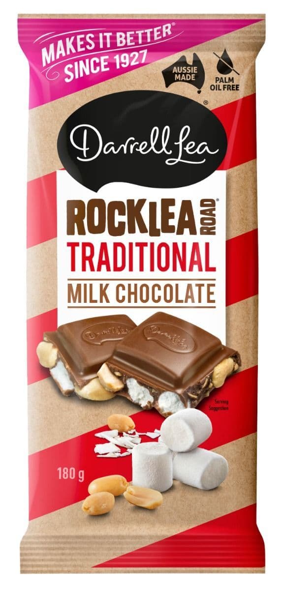 Darrell Lea Rocklea Rd Milk Chocolate Bar 160g