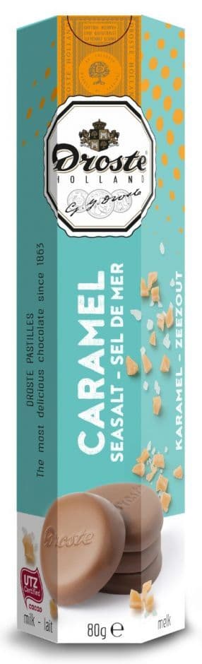 Droste Pastilles Caramel Sea Salt Milk Chocolate 80g
