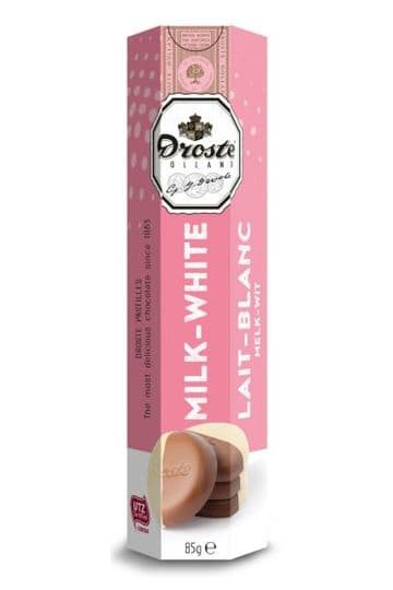 Droste Pastilles Milk/White Chocolate 85g