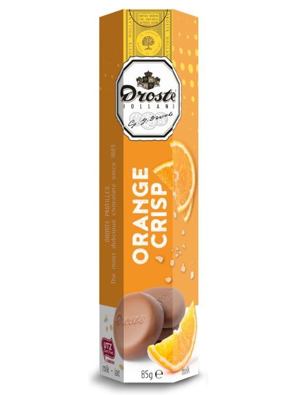 Droste Pastilles Orange Crisp Milk Chocolate 85g