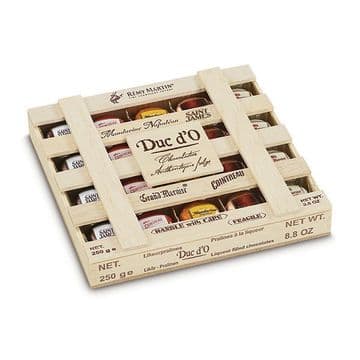 Duc d'O Liqueurs in Wood Crate 250g