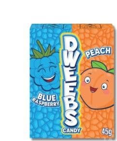 Dweebs Blue Raspberry & Peach 45g