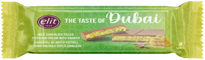 Elit Dubai Pistachio Chocolate Bar 30g