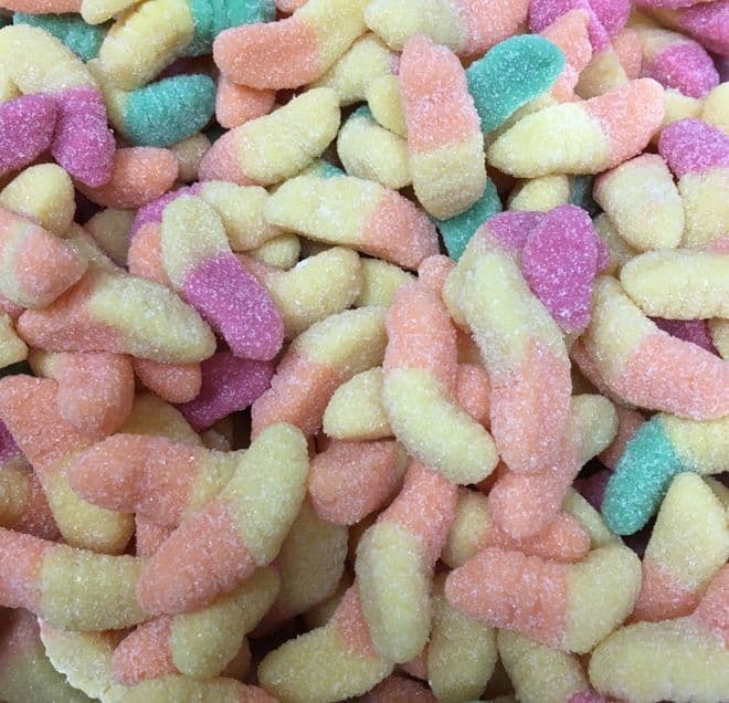 Fizzy Sugar Coated Glow Worms 100g