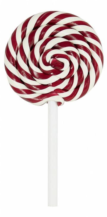 Giant Red & White Swirl Lolly 500g