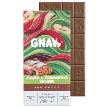 Gnaw Milk Chocolate Bar Apple Cinnamon 80g