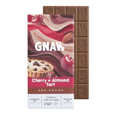 Gnaw Milk Chocolate Bar Cherry Almond 80g