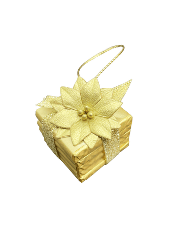 Gold Poinsettia Place Setting /Tree Decoration 5Mini Bars