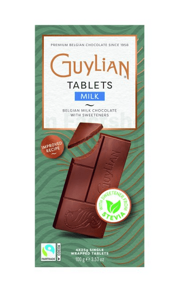 Guylian No Sugar Added Belgian Milk Chocolate 100g