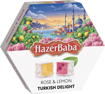 Hazer Baba Rose & Lemon Turkish Delight 250g