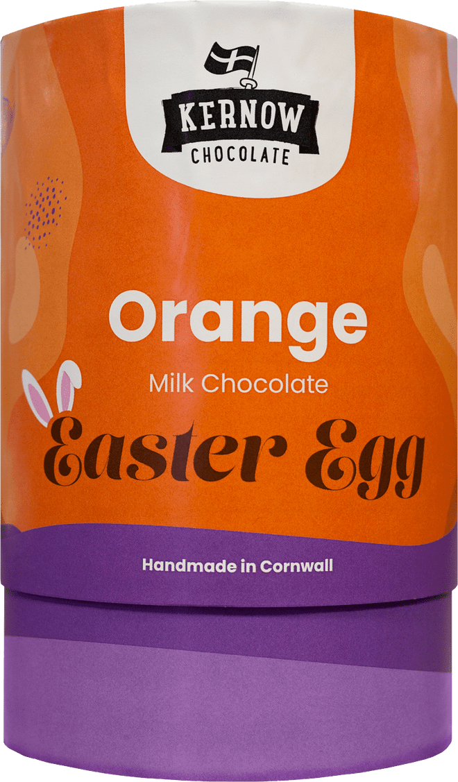 Kernow Easter Egg Orange Milk Chocolate 180g