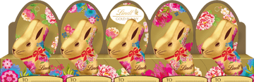 Lindt Milk Chocolate Gold Bunny 5 Pack