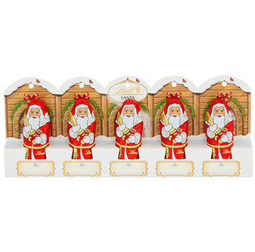 Lindt Milk Chocolate Mini Santas 5 Pack 50g
