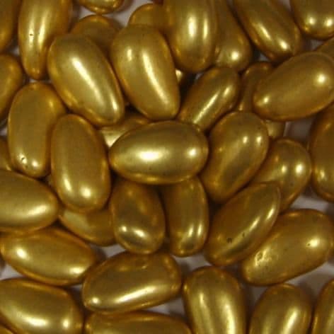 Matt Gold Sugared Almonds 100g