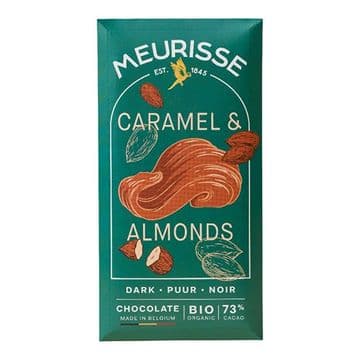 Meurisse Dark Caramel & Almond Bar 100g