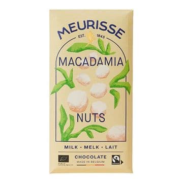 Meurisse Milk Macadamia Bar 100g