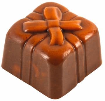 Milk Chocolate Present With  Creme Brulee Filling