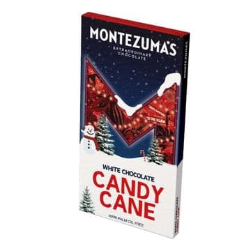 Montezuma's - Candy Cane White Chocolate With Crunchy Peppermint 90g