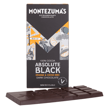 Montezuma's - Dark Chocolate With Orange & Cocoa Nibs (100%) 90g