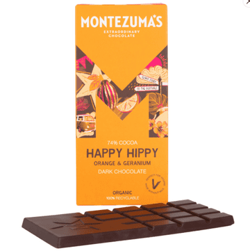 Montezuma's - Organic Dark Chocolate and Orange & Geranium 90g