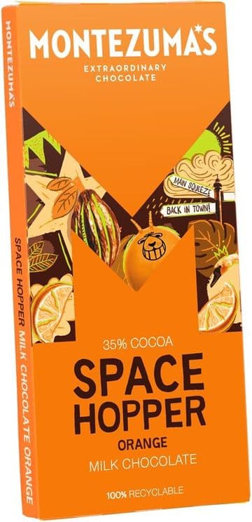 Montezuma's - Space Hopper Orange Milk Chocolate 90g