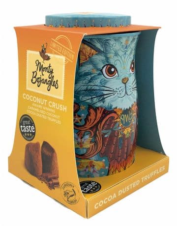 Monty Bojangles Coconut Crush Truffles Cat Tin 135g