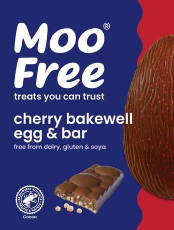 Moo Free Bakewell Chocolate Egg With Moofreesas Bar