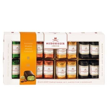 Niederegger Mini Flavoured Chocolate Covered Marzipan Loaves 200g.