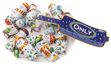 Only Milk Chocolate Snowmen Net 100g