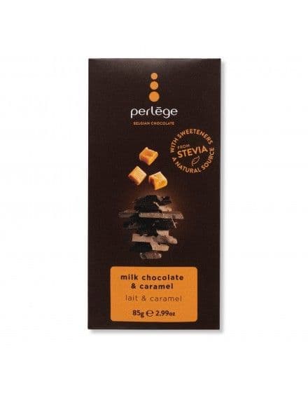 Perlege Stevia Milk Chocolate & Caramel Bar 85g