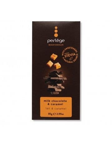 Perlege Stevia Milk Chocolate & Caramel Bar 85g