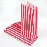 Pink Candy Stripe Thick Paper Bags