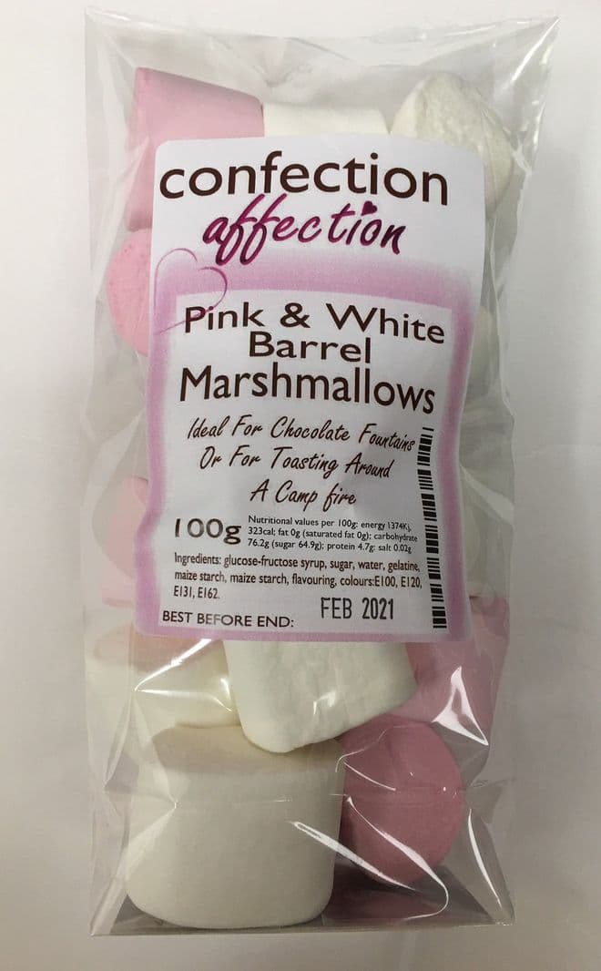 Pink & White Marshmallows 100g