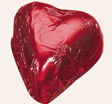 Red Foiled Praline Heart
