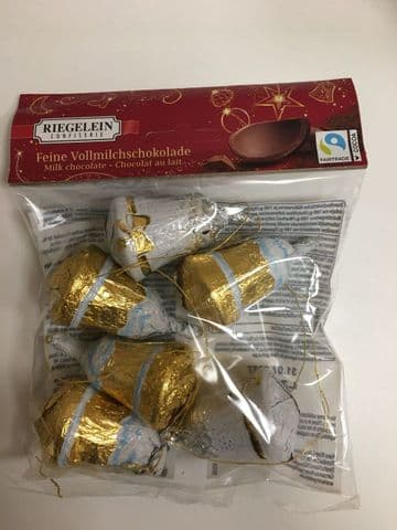 Riegelein Christmas Tree Decorations Chocolate Bells 75g