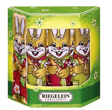 Riegelein Flat Gold Bunnies Gift Box 125g