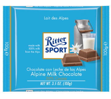 Ritter Sport Alpine Milk Chocolate Bar 100g