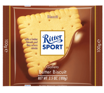 Ritter Sport Butter Biscuit Milk Chocolate Bar 100g