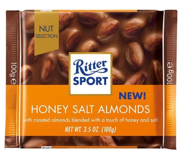 Ritter Sport Honey Salt Almonds In Milk Chocolate 100g