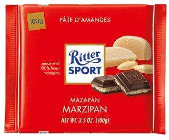 Ritter Sport Marzipan Dark Chocolate Bar 100g
