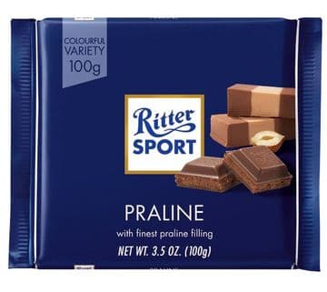 Ritter Sport Milk Chocolate Praline Bar 100g